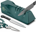 Knife Sharpener, Diamond Abrasives Electric Knife Sharpener for Stainless Steel and Ceramic Knives, with Dust Collection Box, Quick Sharpening & Polishing