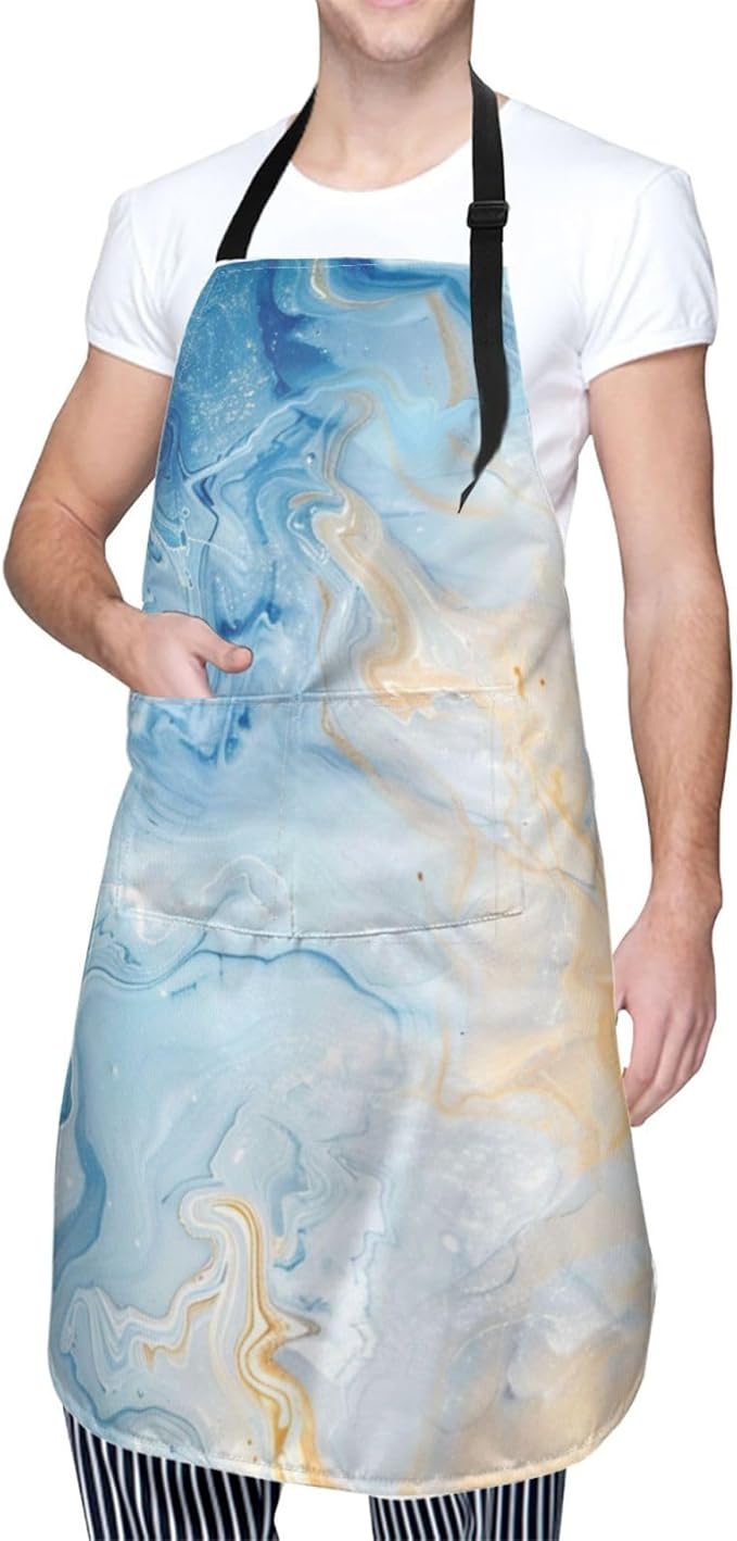 DADABULIU Apron Cooking With Pockets Adjustable Bib For Men Women Waterproof Chef Home Grilling BBQ Drawing