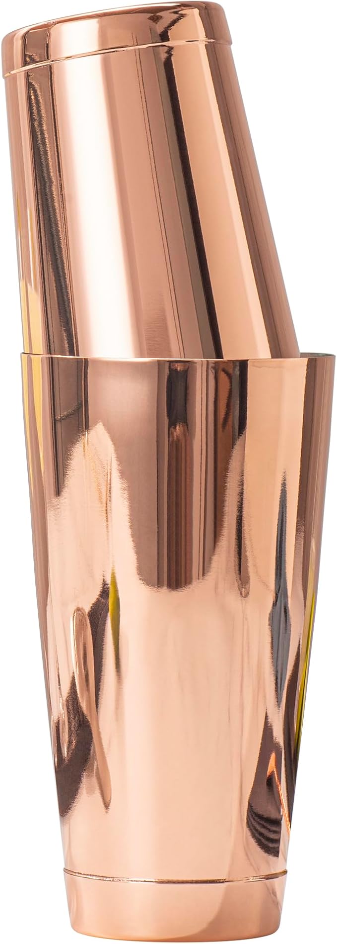 Restaurantware Bar Lux 24 Ounce Boston Shaker 1 Copper-Plated Cocktail Shaker - Weighted Bottom No Leak Stainless Steel Martini Drink Mixer Essential Bar Tool For Home Use Or Bartenders