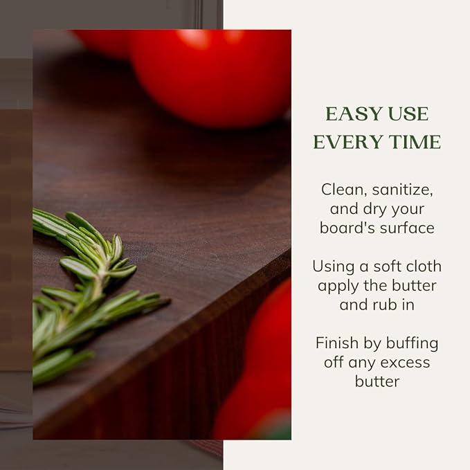 The Boardsmith Cutting Board Butter - Premium Cutting Board Wax made with Beeswax and Food Grade Mineral Oil - Butcher Block Conditioner that Restores and Protects