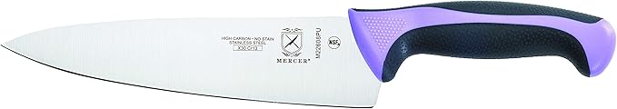 Mercer Culinary Millennia Colors 5-Piece Magnetic Board Set with Purple Handles, Acacia, 16 x 8 x 18 inches
