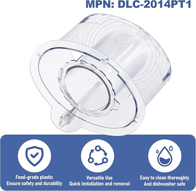 14-cup Large Pusher DLC-2014PT1 and Small Pusher DLC-2014SPT1-1, Compatible 4 Locking Tabs DLC-005AGTXT1 Bowl and DFP-14NWBCT1X Cover, Food Processor Parts Replacement Fits DFP-14 DLC-2014