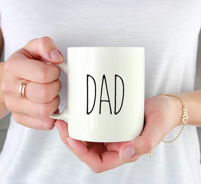 Andaz Press Simple Rustic Farmhouse Kitchen Decor 11oz. Ceramic Coffee Tea Mug Gift, Dad, 1-Pack, Birthday Christmas Gift Ideas for Family, Friends