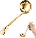 7.9'' Gold Small Ladle 18/10 Stainless Steel Gravy Ladles Sauce Soup Ladle Mirror Polished Kitchen Utensil for Spooning Gravy Sauce Soup