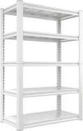 Raybee Garage Shelving, 63" H Storage Shelves, 2010LBS Metal Shelving, Adjustable Metal Shelves for Storage Kitchen Pantry 63" H x 32.1" W x16.6 D