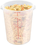 Restaurantware-Met Lux 8 Quart Food Storage Container, 1 Translucent Storage Container - Lids Sold Separately, Red Volume Markers, Dishwashable Container, Side Handles, For Storing Foods