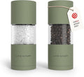 LARS NYSØM Salt and Pepper Grinder Set, Manual Salt and Pepper Mills with Adjustable Ceramic Grinder, Design Spice Shaker Set (Sage Green)