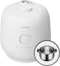 [CUCHEN] CRH-TWS0610PWUS, IH Induction Heating Dual Pressure Rice Cooker, 6 Person | 6-cup, 1.14Quarts (uncooked) 12-cup, 2.28Quarts (cooked), Full Stainless Inner Pot, Automatic High/Non-Pressure, Easy Open Handle, Auto Steam Clean, Made in Korea