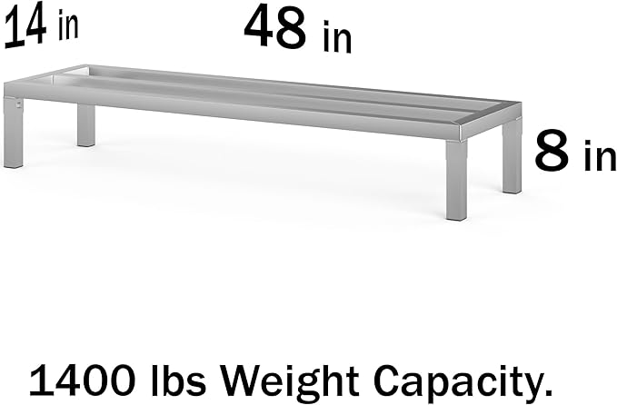 48" x 14" | 8" Off The Floor Aluminum Dunnage Rack | 900 Lbs Capacity
