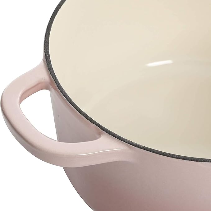 Crock-Pot Artisan Round Enameled Cast Iron Dutch Oven, 5-Quart, Blush Pink