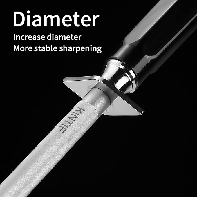 Honing Steel Professional Knife Sharpeners,12 inch Sharpening Steel Honing Rod,High Carbon Sharpening Rod, Fine Lines, High hardness, Wear Resistant, knife sharpening