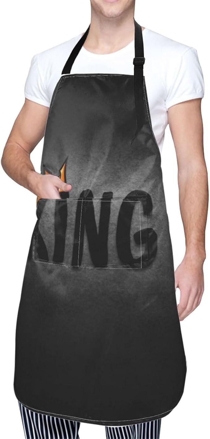 King Aprons Mens Aprons with Pockets and Adjustable Cool Apron for Gardening Cooking Kitchen
