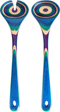 Totally Bamboo Baltique Mumbai Collection Wooden Salad Serving Utensil Set, 11-3/4" Long, One Pair
