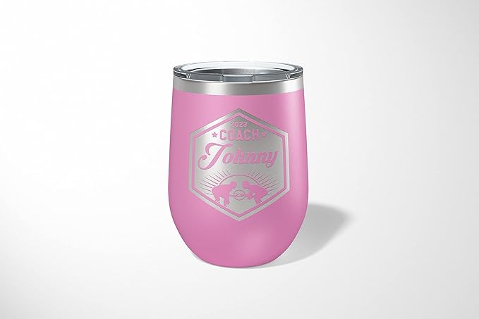 Wrestling Coach gifts, Tumbler, Coach tumbler, Wrestling gifts, Coach Beer glass, Coach gift, Wrestling Coach, Coach gifts, Wrestling Coach (Wrestling Hexagon, Lilac, 12oz Wine Tumbler)