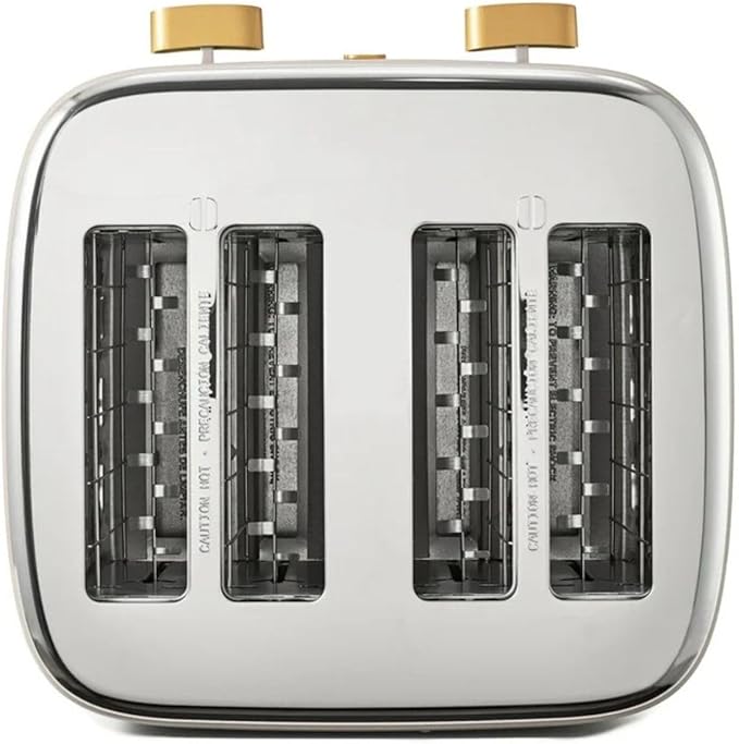 Beautiful 4 Slices Toaster - 7 Shade Settings, Touch Display, Extra-Wide Slots for Bagels, Gluten-Free & Frozen Presets, LED Countdown, Removable Crumb Tray, 1800-watt toasting (Porcini Taupe)
