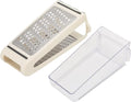 Cheese Grader, Grater with Container Box Shredder Lemon Zester Graters for Kitchen Stainless Steel Food Ginger Potato Vegetables Peeler Prep Solutions by 2 Way Grate and Measure