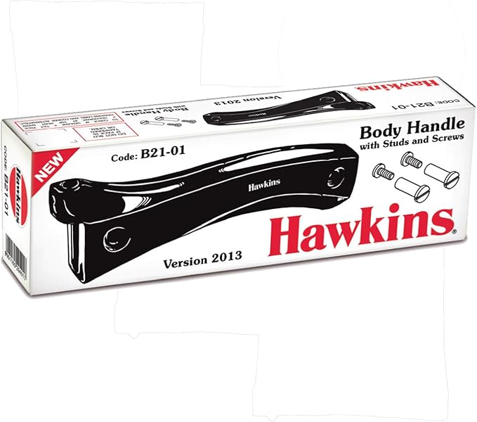 Hawkins Body Handle Pair With Stud And Screw For 1.5 Litre To 12 Litre Hawkins Pressure Cookers Stainless Steel Pressure Cookers (BP BH95), Black, Standard, Lever