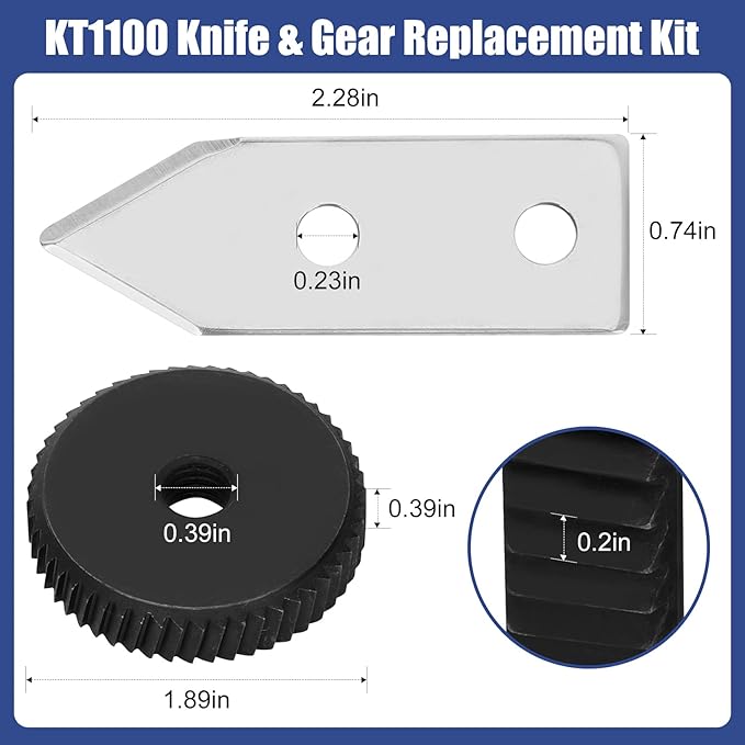 KT1100 Knife and Gear Replacement Kit for 1 Old Can Openers, Commercial Can Opener Replacement Parts - Knife/Blade & Gear, Easy to Replace