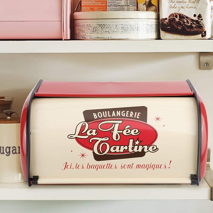 aqxreight Bread Box for Kitchen Storage with Large Capacity and Secure Lid Fits Most Countertops and Cabinets in Red