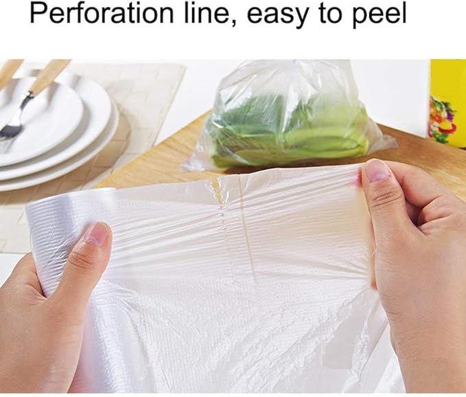 Plastic Produce Bag Roll 14 X 20 inch, Vegetable Food Bread and Grocery Clear Bag, 350 Bags/Roll