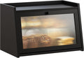 GHWIE Large Bread Box, Easy Access & Cleaning - Bamboo Bread Box for Kitchen Countertop with Acrylic Door (Black, Medium)