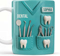 Personalized Dentist Mug, Dental Equipment Design Custom Coffee Cup, Gift For Dentists Or Dental Assistants, Graduation Gift For Dental Students, Dentistry Appreciation Present For Men And Women