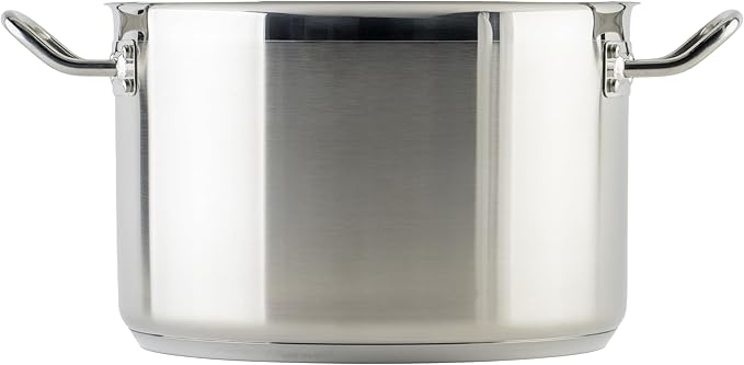 Winco Heavy-Duty Stainless Steel Stock Pot with Cover, 12 Quart