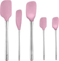Tovolo Flex-Core Stainless Steel Handled Spatula Set of 5 for Meal Prep, Cooking, Baking, and More