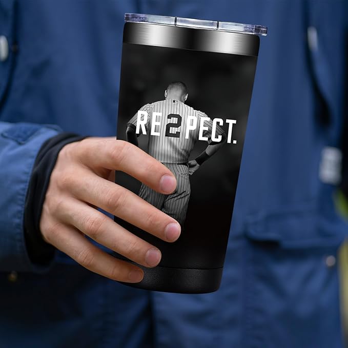 BIRGILT Derek New York Jeter Baseball Gifts -I Love It When People Doubt Me Motivational Quote, Baseball Gifts for Men - Tumbler Cup 20oz