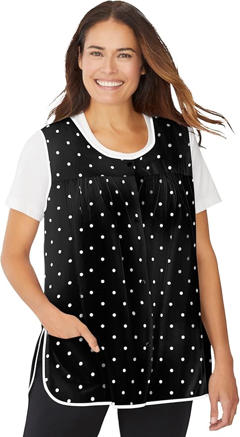 Only Necessities Plus Size Snap-Front Apron