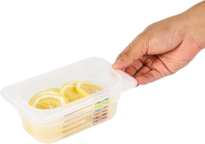 Restaurantware Food Storage Container 1 Pack of 6.8 x 4.2 x 2.5 Inches Plastic Stackable Storage Box White Reusable Label Container Dishwasher Safe For Restaurants And Kitchens