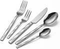 Silverware Set, Luxury 20-Piece Flatware Set for 4, Cutlery Set Stainless Steel, Diamond Cut Pattern, Home, Wedding & Party, 18/10 Stainless Steel Tablewaret & Dishwasher Safe Utensils.