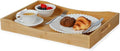 Gobam Bamboo Serving Tray with Handles, 19.7 x 13.8 inch Rectangular Decorative Tray for Entryway, Kitchen, Dining & Living Room, Large Wooden Breakfast Trays for Bed, Coffee Table & Ottoman