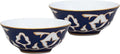 Blue and White Tea Cups - 6 oz. Tea Cups with White Vintage Design - Elegant Tea Serving cups for Kitchen and Gift for Women, Men, Adults and Tea Lovers (2 Cups)