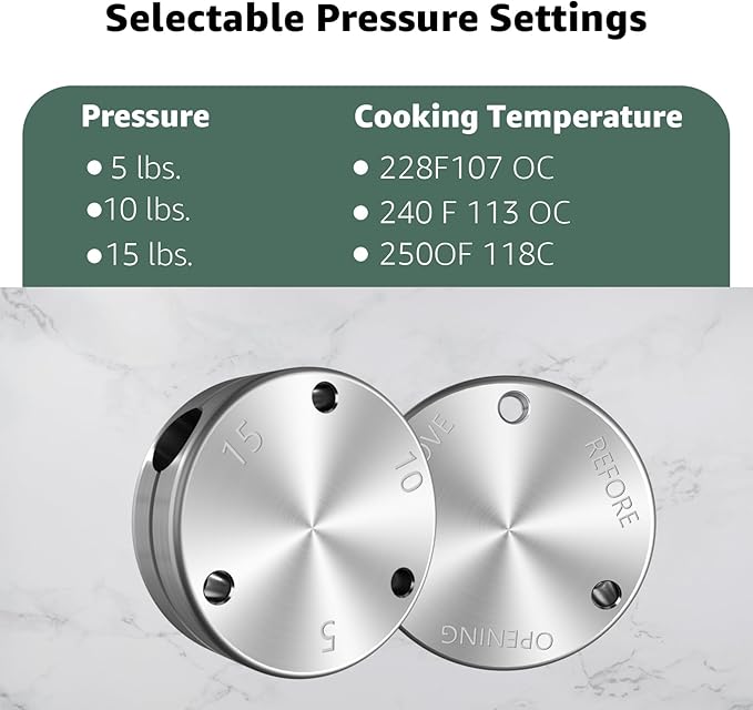Pressure Regulator Weight Replacement for 1930-10.5 qt,15.5 qt,21.5qt,25 qt,30qt,41.5qt Pressure Cooker Canner - Fits All Our Pressure Cookers/Canners with a Vent Pipe
