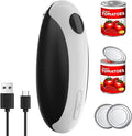 1pc Automatic Can Opener for Kitchen Appliances, One Touch Electric Can Opener, Tin Jar Opener, Ergonomic, Smooth Edge, Food-Safe, Cordless, USB-rechargeable Can Opener for Home, Travel Essentials