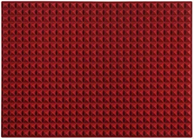 Colinda Silicone Dish and Cup Drying Mat - Extra Large Trivet for Hot Dishes, Large Size Hot Pots and Pads Coming Directly Out from the Stove or Oven,Drain Board,16" x 11.5",Merlot Red