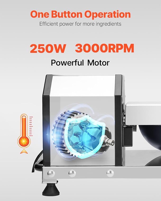 VEVOR Food Processor & Vegetable Chopper, 3000RPM Food-Grade Stainless Steel Food Processor Chopper with S-Curve Blade, Multifunctional for Chopping Vegetables, Fruit, Grains, Nuts