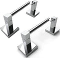 Ruacq Toilet Paper Holder Chrome 2 Pack Double Post Pivoting Square Tissue Holders Roll Holder Hangers Toilet Paper Stand Stainless Steel and Zinc Alloy Modern Wall Mounted