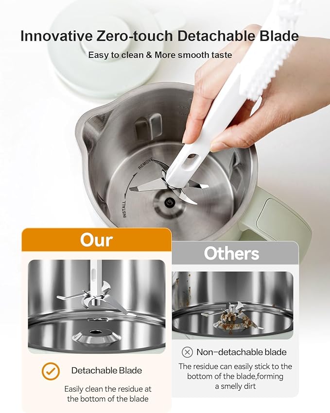 MOKKOM 9 in 1 Nut Milk Maker, 42oz Automatic Almond Milk Machine for Homemade Plant-Based Milk, Oats, Soy, Dairy Free Beverages, Soy Milk Maker with Delay Start/Keep Warm/Self-Cleaning/Boiling, Green