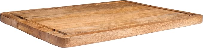 Large Cutting Board – Stylish, Thick, and Durable Butcher Block for Kitchen, Chopping, and Meal Prep - Premium Wooden Board for Cutting, Slicing, and Serving