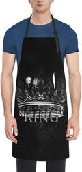 King Aprons Mens Aprons with Pockets and Adjustable Cool Apron for Gardening Cooking Kitchen