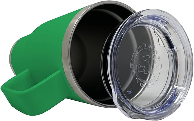 LaserGram 20oz Vacuum Insulated Travel Mug with Handle, Sushi, Personalized Engraving Included (Green)