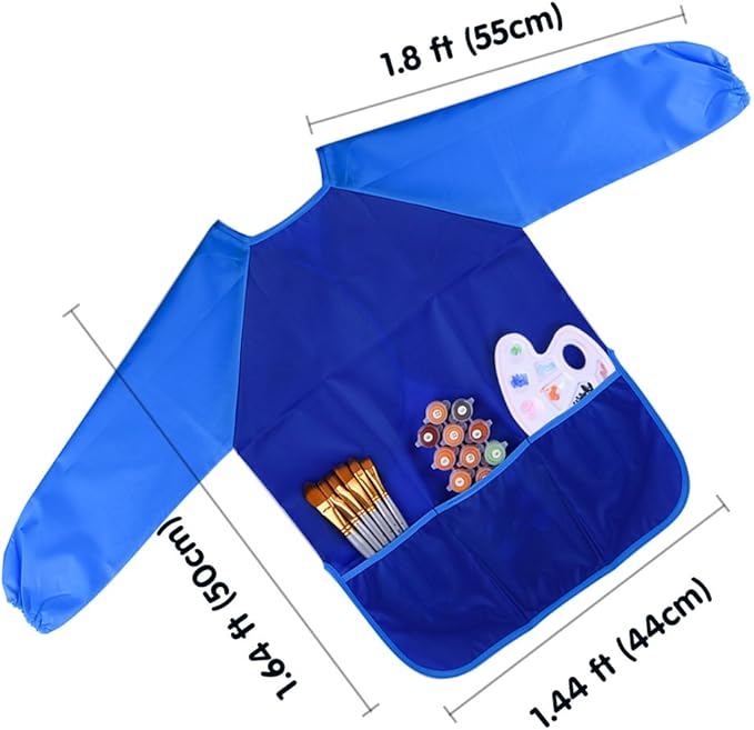 KUUQA Waterproof Children Art Smock Kids Art Aprons, Painting Supplies (Paints and brushes not included)