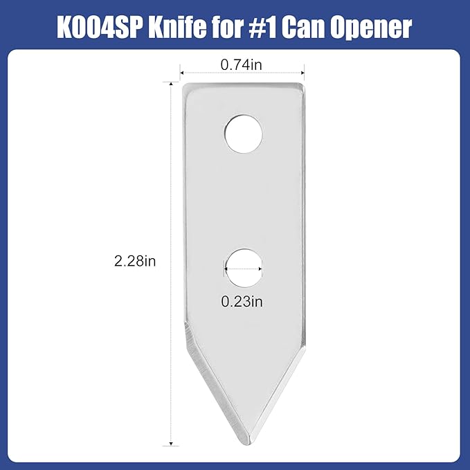 3Pcs K004SP Knife for 1 Can Opener, Commercial Can Opener Replacement Blade, 3 Blades Included