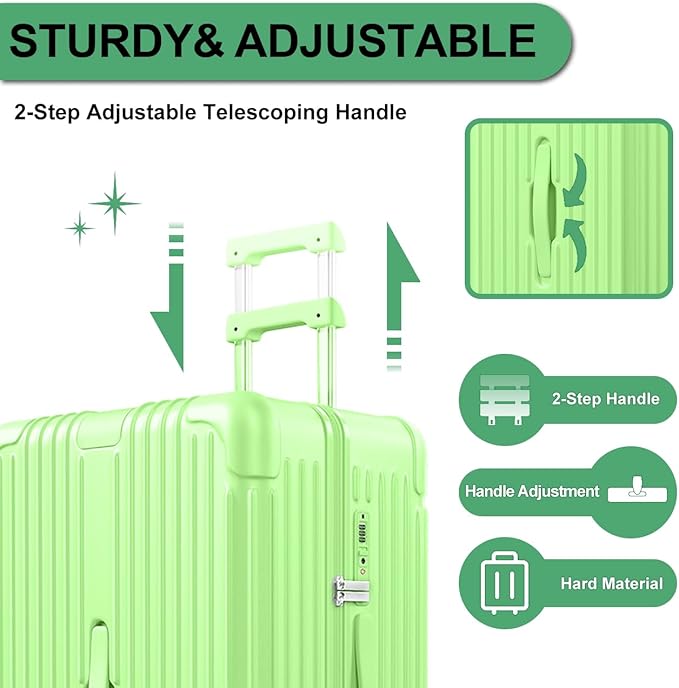 Krute Luggage 28 Inch Suitcase with Wheels PC+ABS Large Hardside Suitcases TSA Lock Checked Luggage