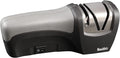 Smith’s 50029 Compact Electric Knife Sharpener , Stainless , Kitchen Knife 2 Stage Sharpener , Electric & Manual , Blade Guide , Quick Sharpening & Polishing , Straight Edge Blades , Handheld 120 V