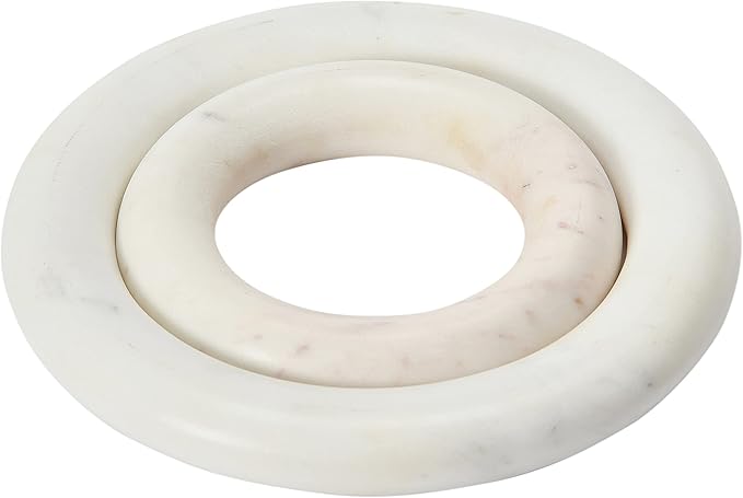 Creative Co-Op Marble Trivets for Dining Table, Set of 2