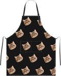 Custom Face Apron for Men Women, Personalized Photo Apron with Pockets, Customized Kitchen Aprons