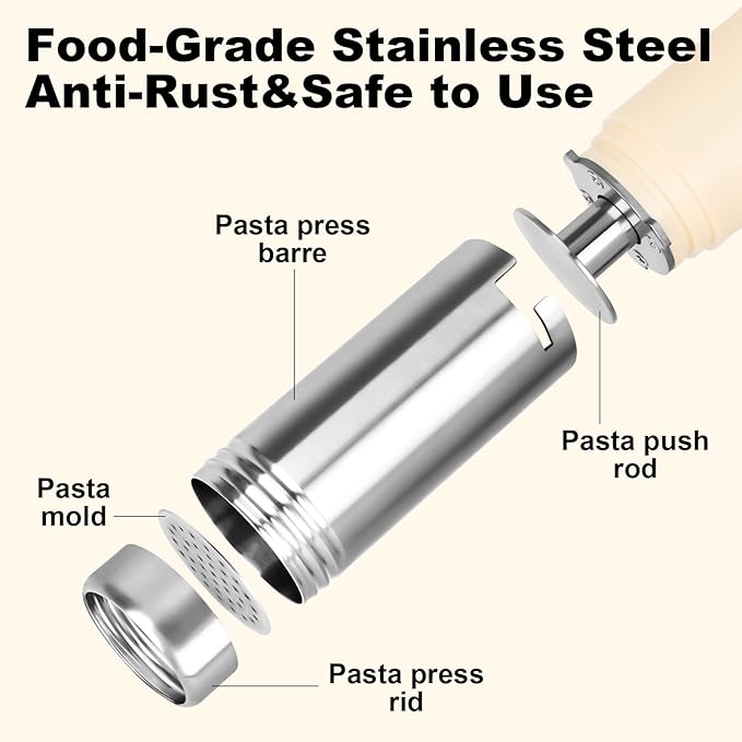 Electric Pasta Maker Machine Noodle Maker - Automatic Spaghetti Maker Pasta Roller Kitchenaid Attachment All-in-One Cordless Homemade Pasta Machine